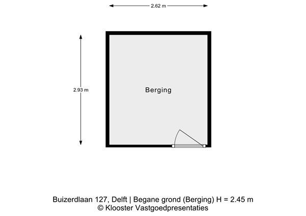 Plattegrond - Buizerdlaan 127, 2623 JR Delft - Buizerdlaan 127-berging.jpg